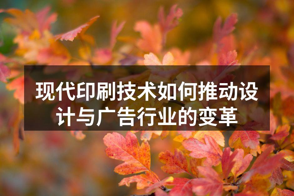 现代印刷技术的应用实例